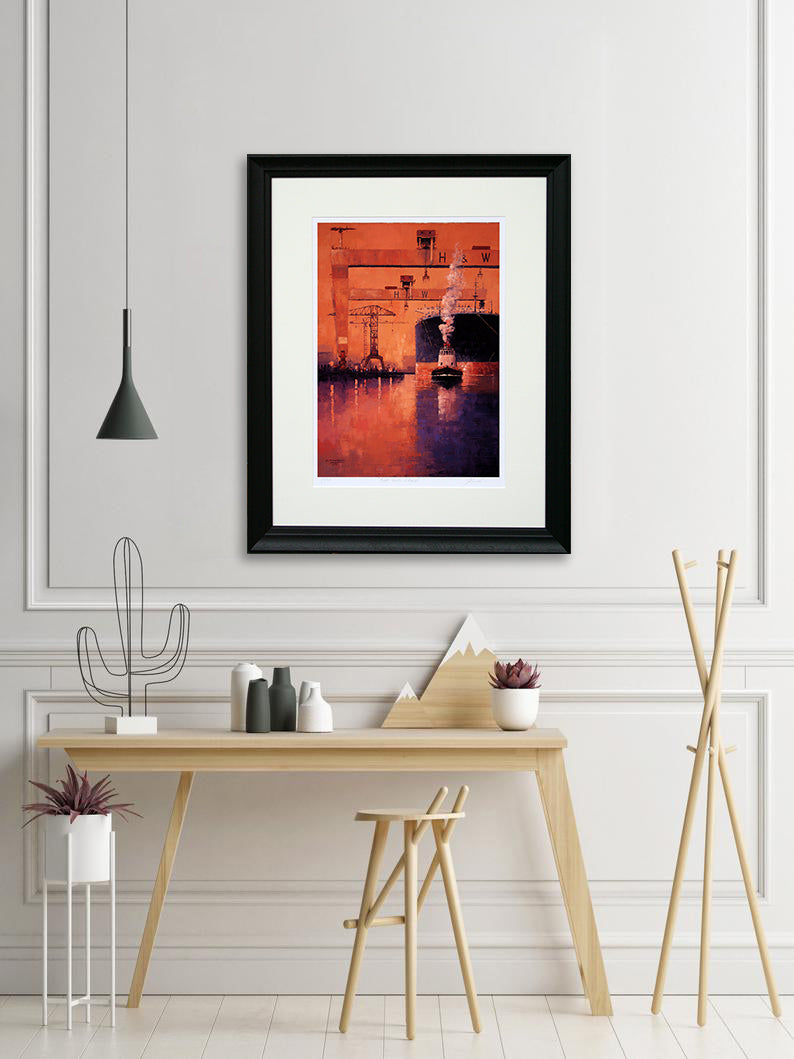 Print - Boats And Cranes