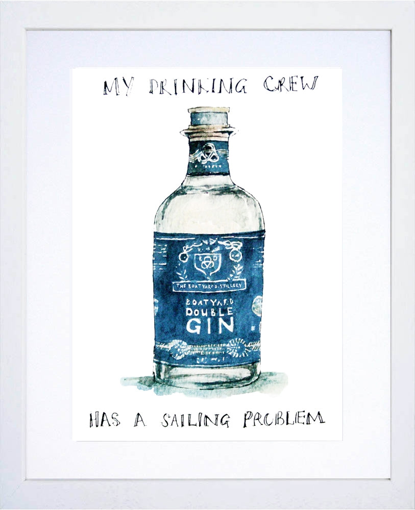 Drinks Gin - Boatyard White Frame
