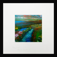 Print - Bog Irises Mourne Mountains Black Frame