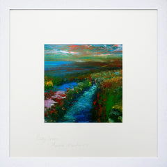 Print - Bog Irises Mourne Mountains White Frame