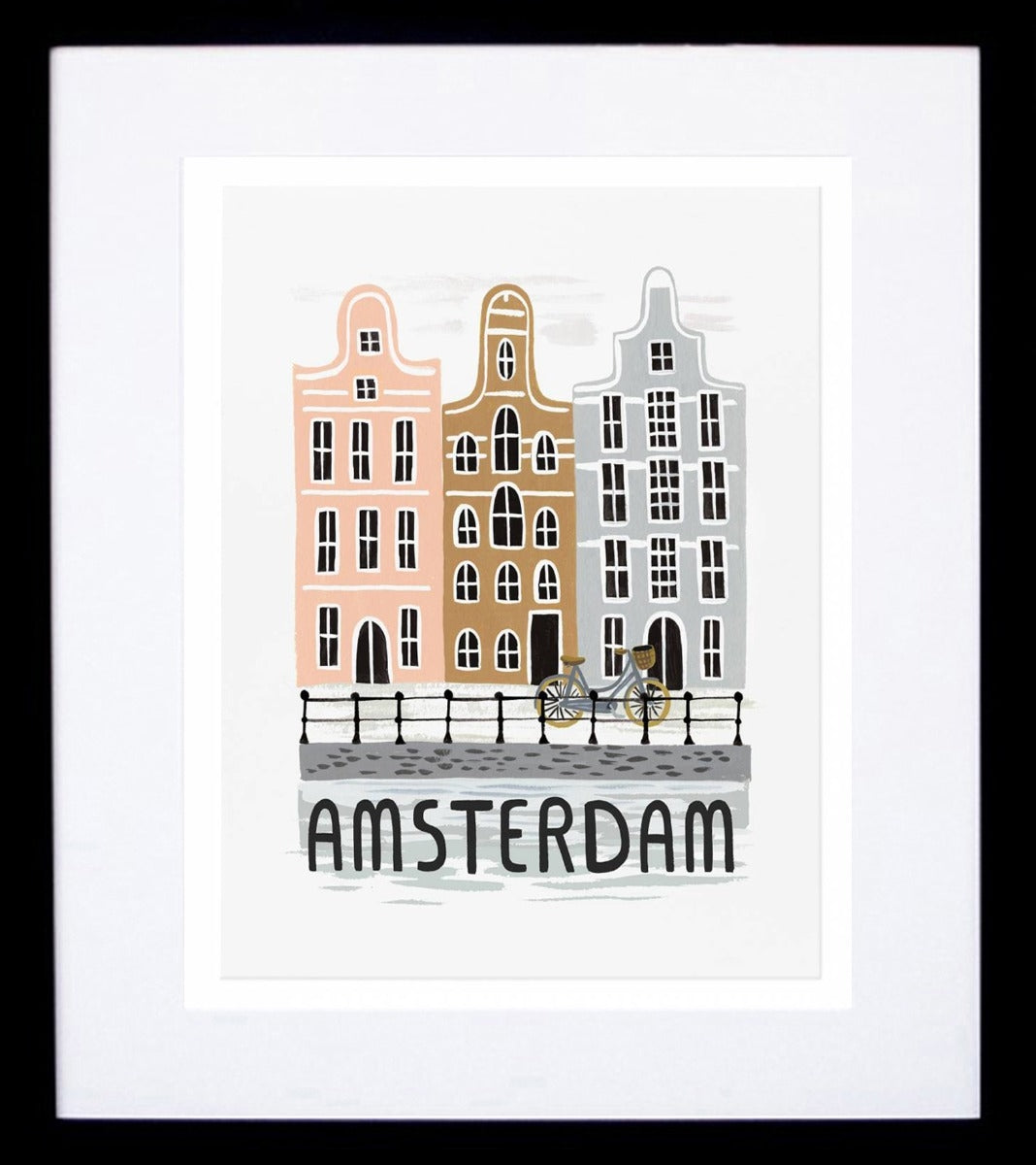 Bon Voyage Amsterdam Framed