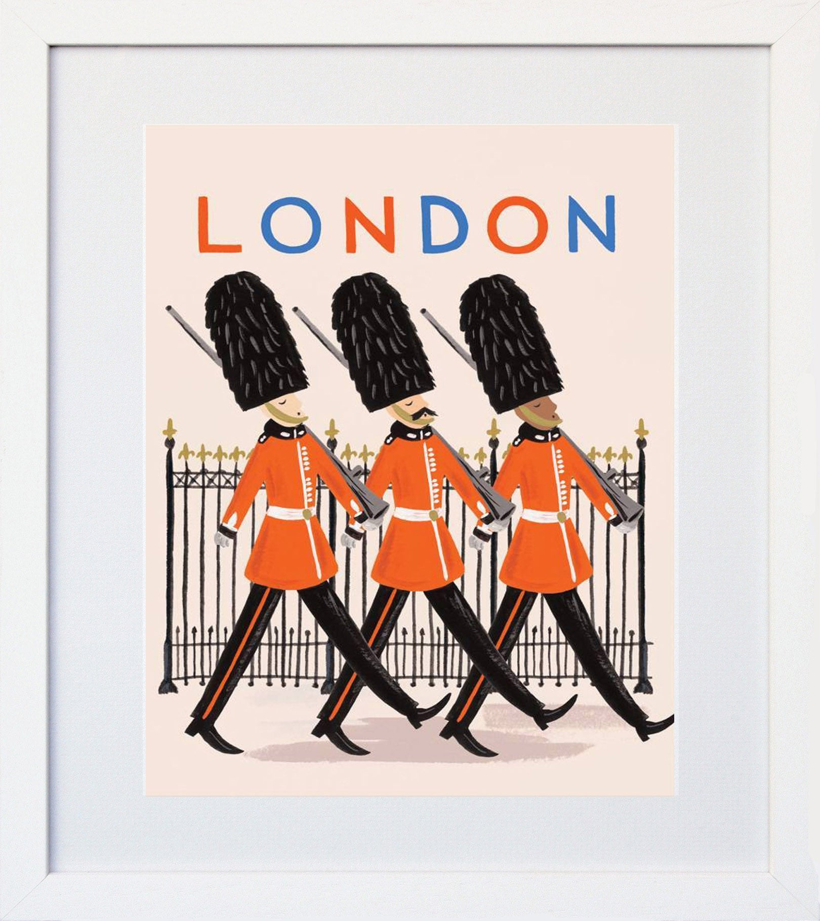 Bon Voyage London White Frame