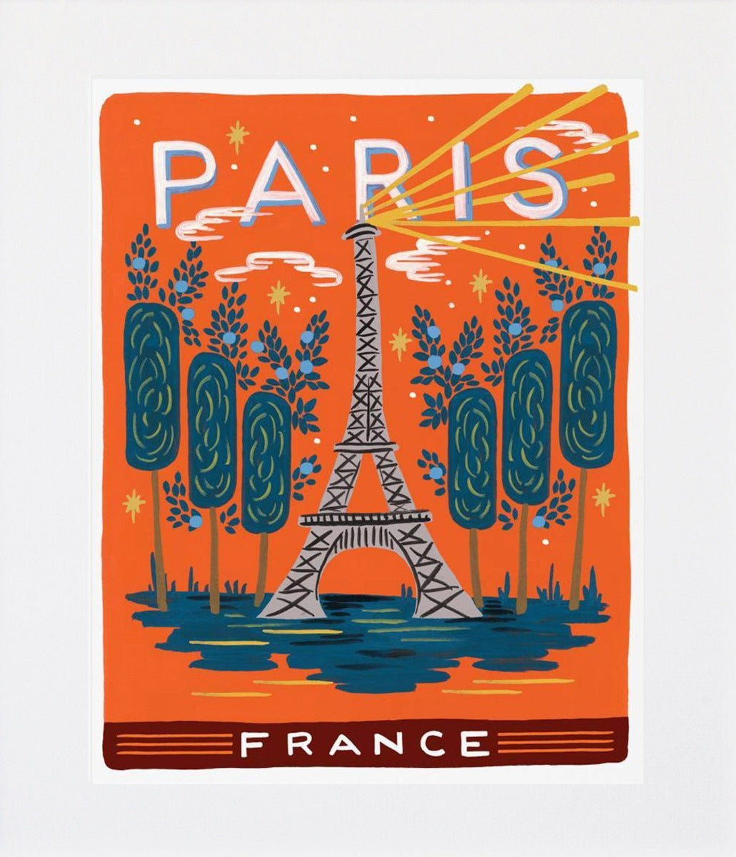 Bon Voyage Paris Unframed