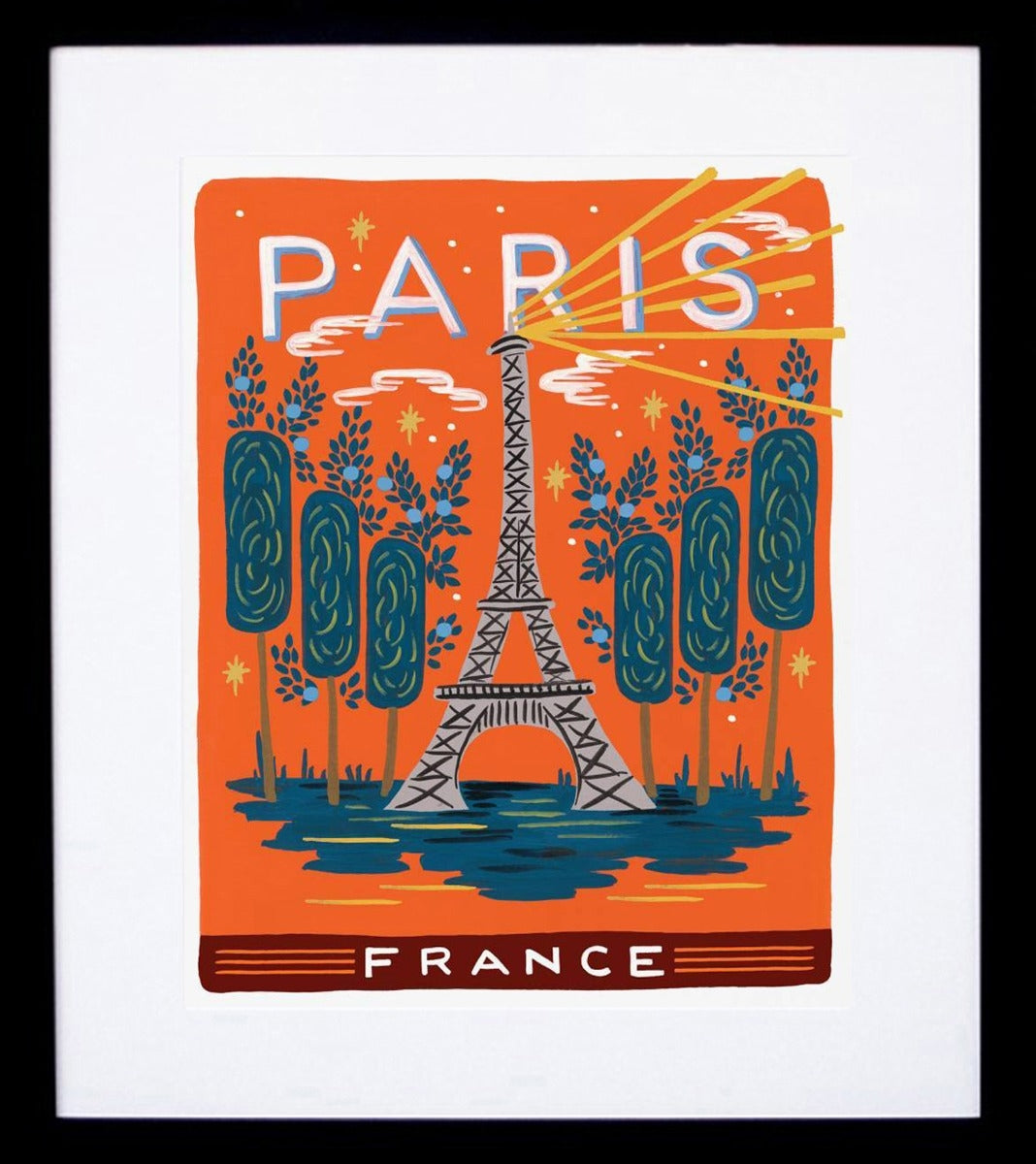 Bon Voyage Paris Frame Black