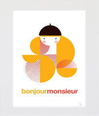 Bonjour Monsieur Unframed