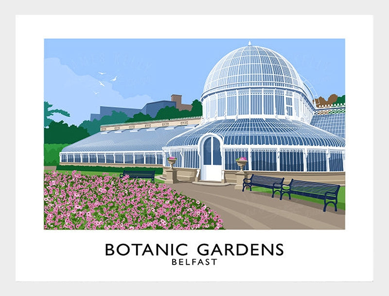 Belfast - Botanic Gardens Frame White 70x50