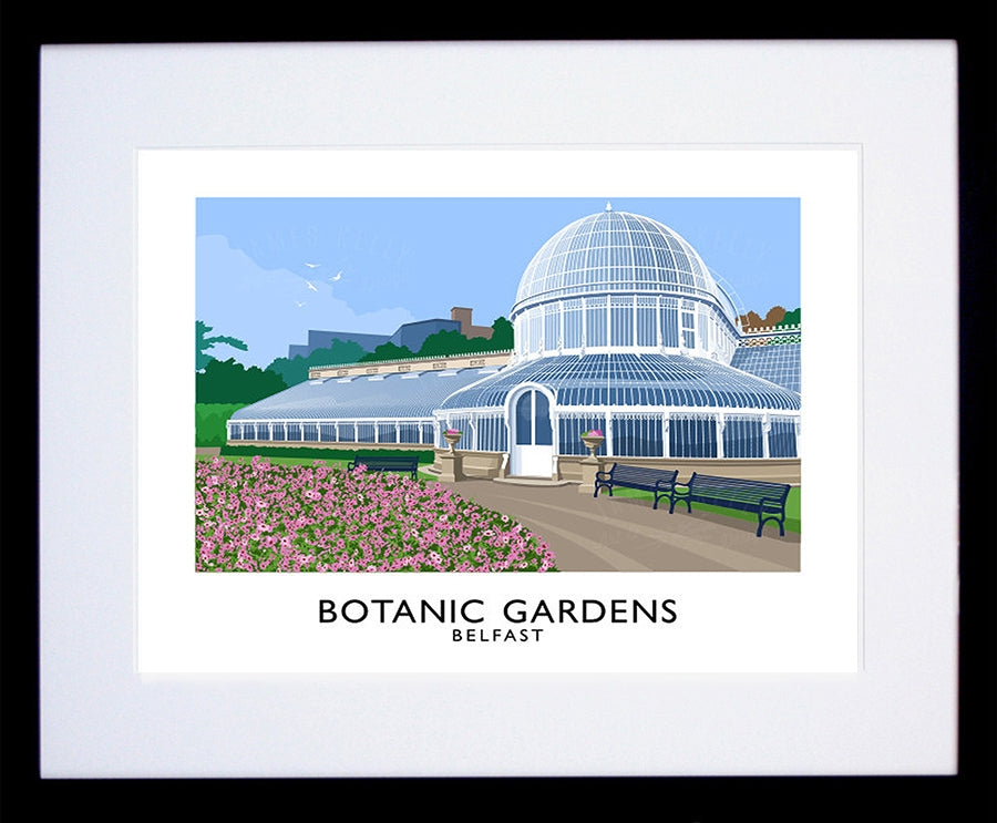 Belfast - Botanic Gardens Frame Black 40x30withmount