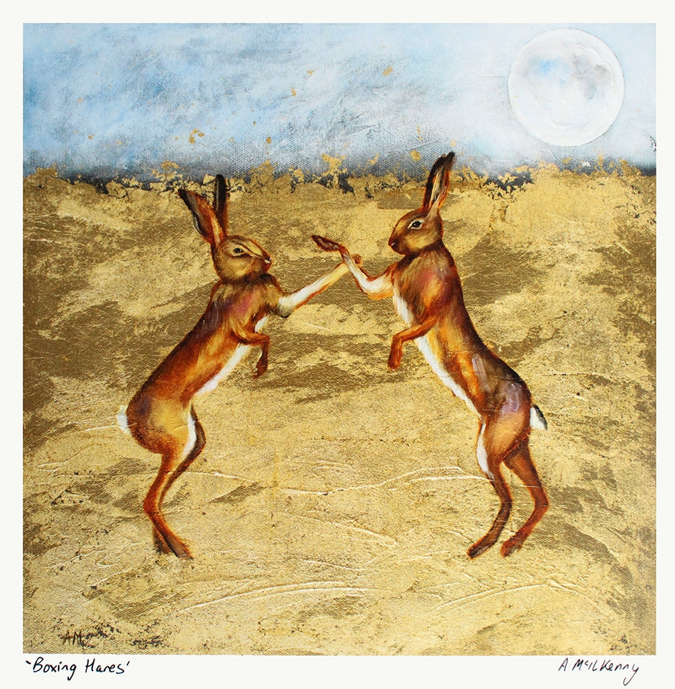Print - Boxing Hare - Unframed