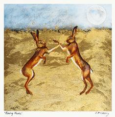 Print - Boxing Hare - Unframed