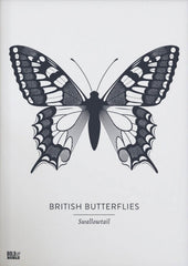 Animals - British Butterflies Swallowtail in Slate Unframed