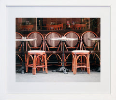 Paris In Brown - Vespa Scooter Frame White