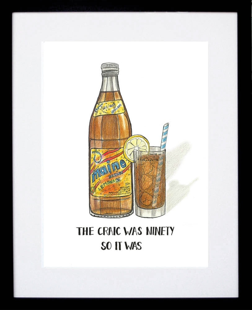 Drinks - Brown Lemonade 21 x 29.5 Black frame