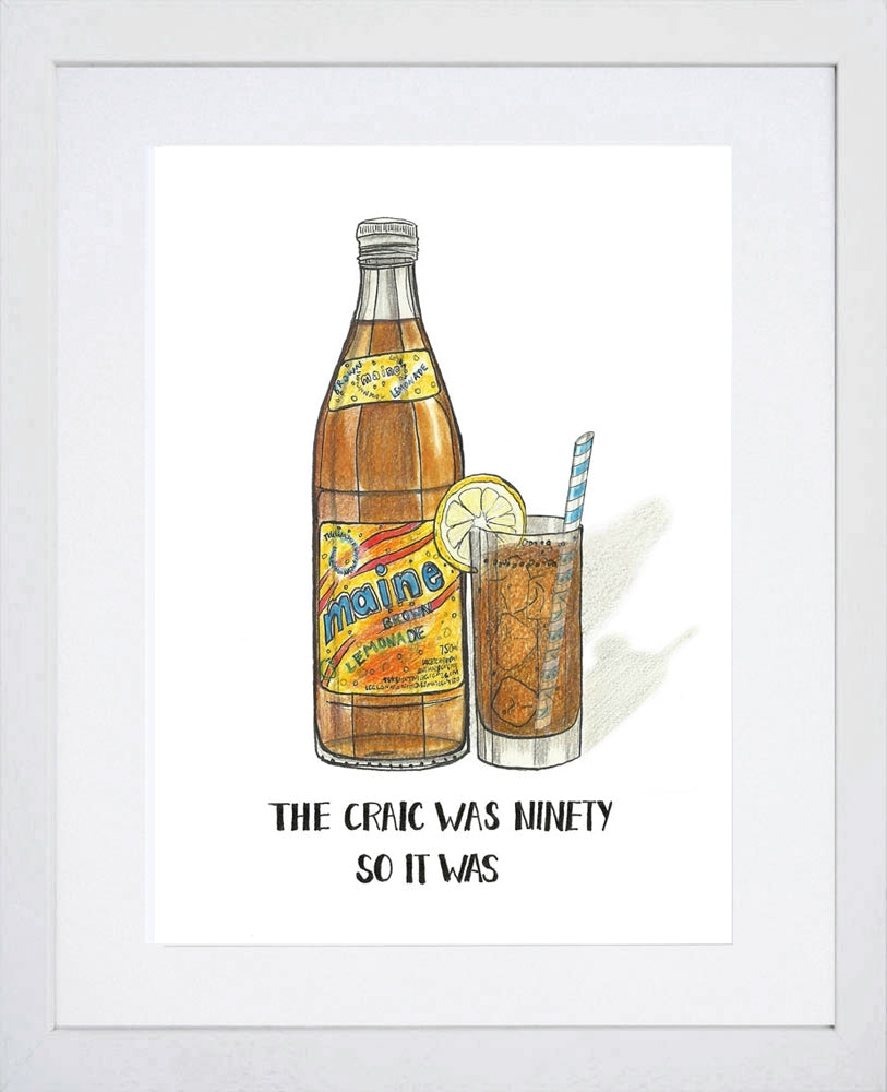 Drinks - Brown Lemonade-21 x 29.5 -White Box Frame