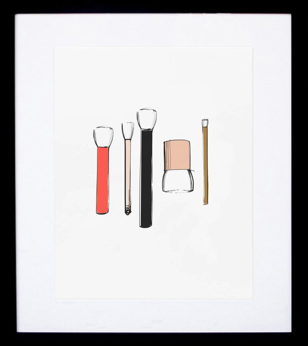 Brushes Framed