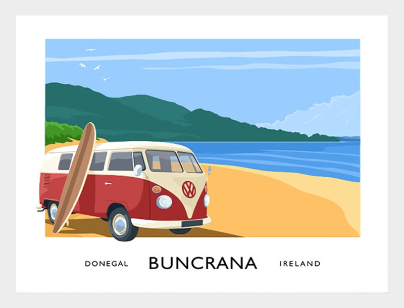 Co Donegal - Buncrana Frame White 70x50
