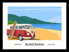 Co Donegal - Buncrana Frame Black 40x30 No Mount