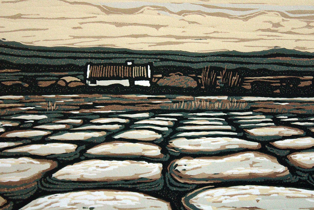 Linocut Print - Burren Cottage, Co Clare 1995 Artist Proof