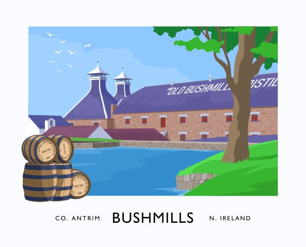 Co Antrim - Bushmills Unframed 70x50