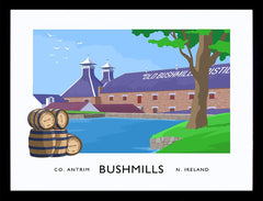 Co Antrim - Bushmills Frame Black 40x30nomount
