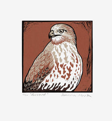 Lino Print - Buzzard Unframed