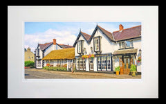 Co Down - By the Old Inn Crawfordsburn-Available In One Size Only-Flat Black Frame