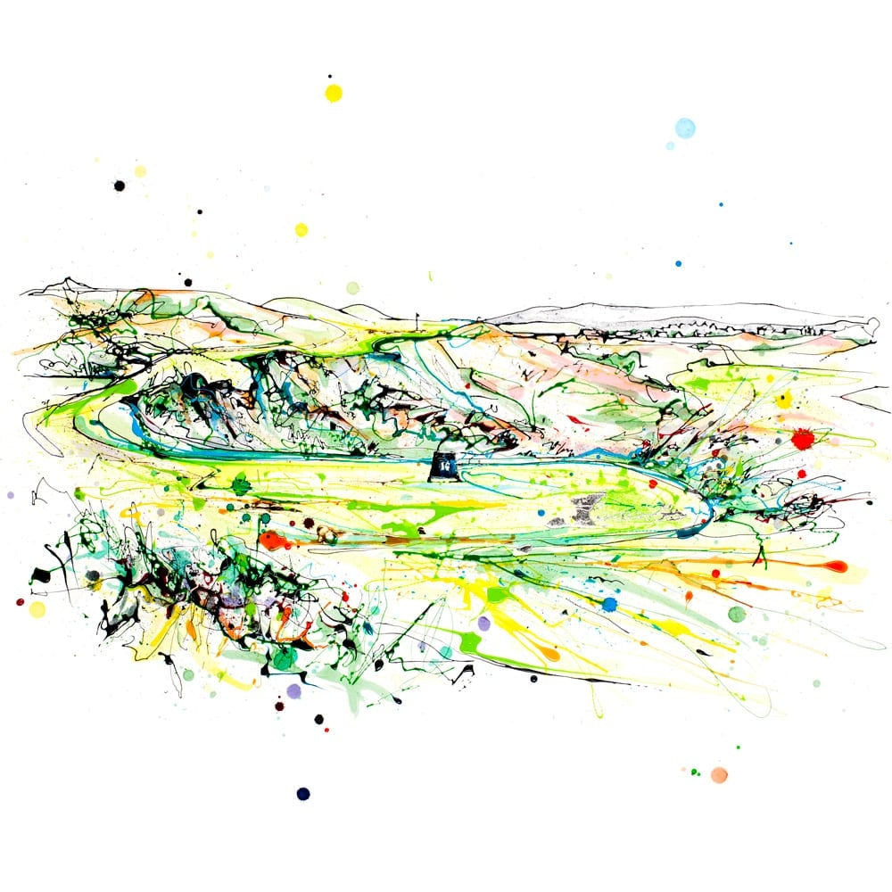 Print Open Edition Landscapes - Royal Portrush Calamity Corner-30 x 30-Unframed