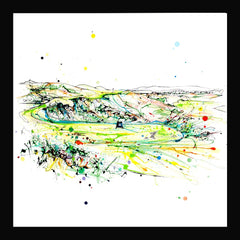 Print Open Edition Landscapes - Royal Portrush Calamity Corner-30 x 30-Black Box Frame (No Mount)