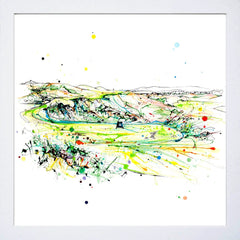 Print Open Edition Landscapes - Royal Portrush Calamity Corner-30 x 30-White Box Frame (No Mount)