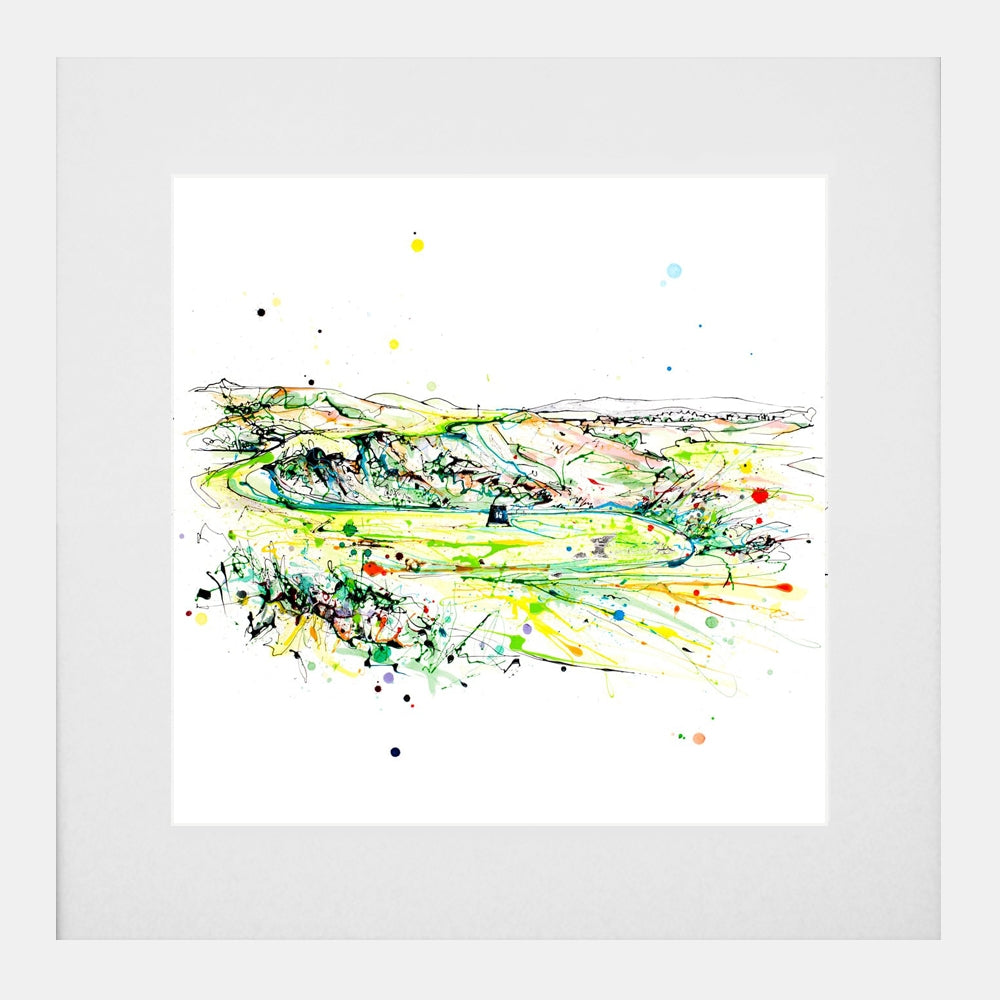 Print Open Edition Landscapes - Royal Portrush Calamity Corner-30 x 30-White Box Frame (With Mount)