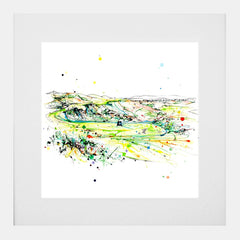 Print Open Edition Landscapes - Royal Portrush Calamity Corner-30 x 30-White Box Frame (With Mount)