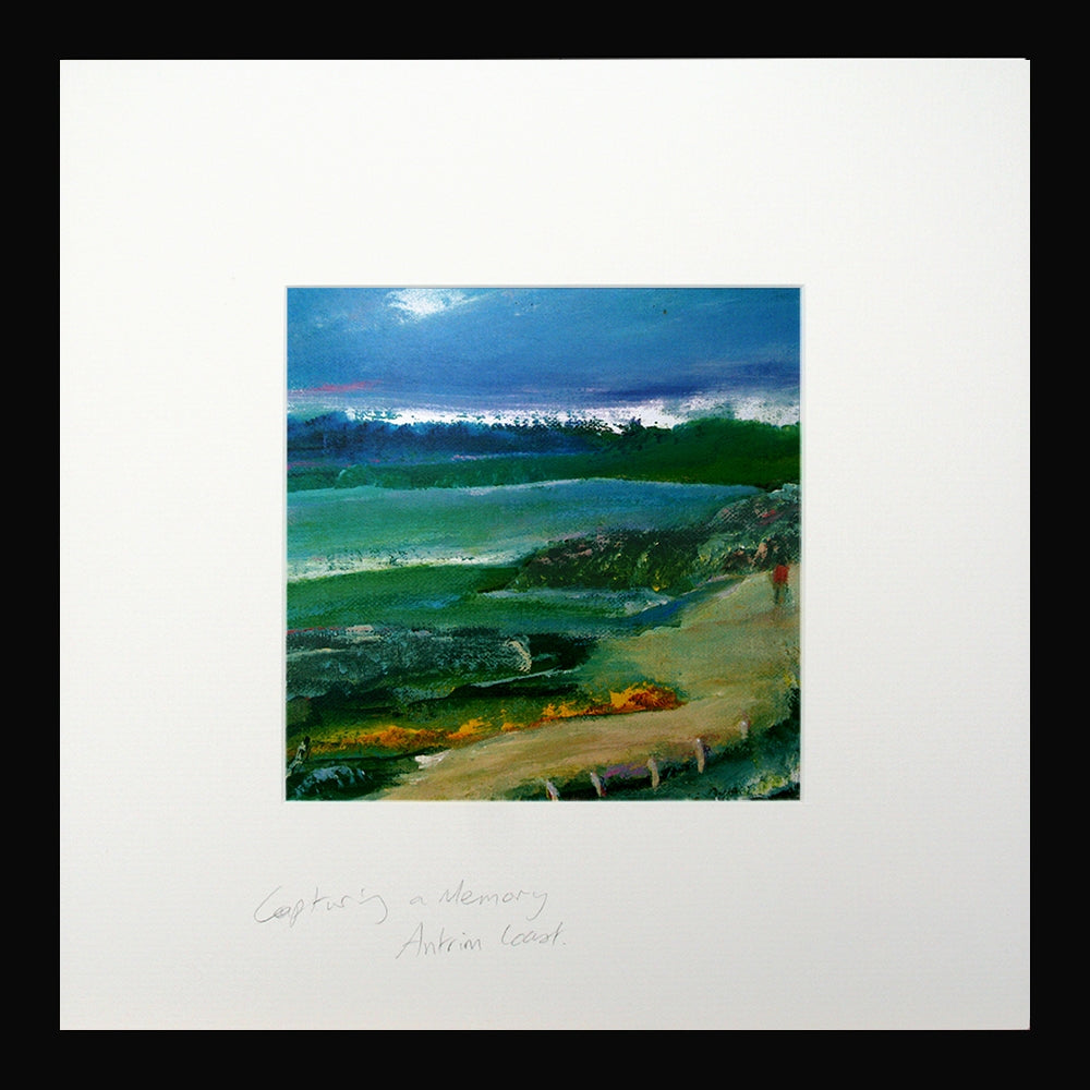 Print - Capturing A Memory, Antrim Coast Black Frame