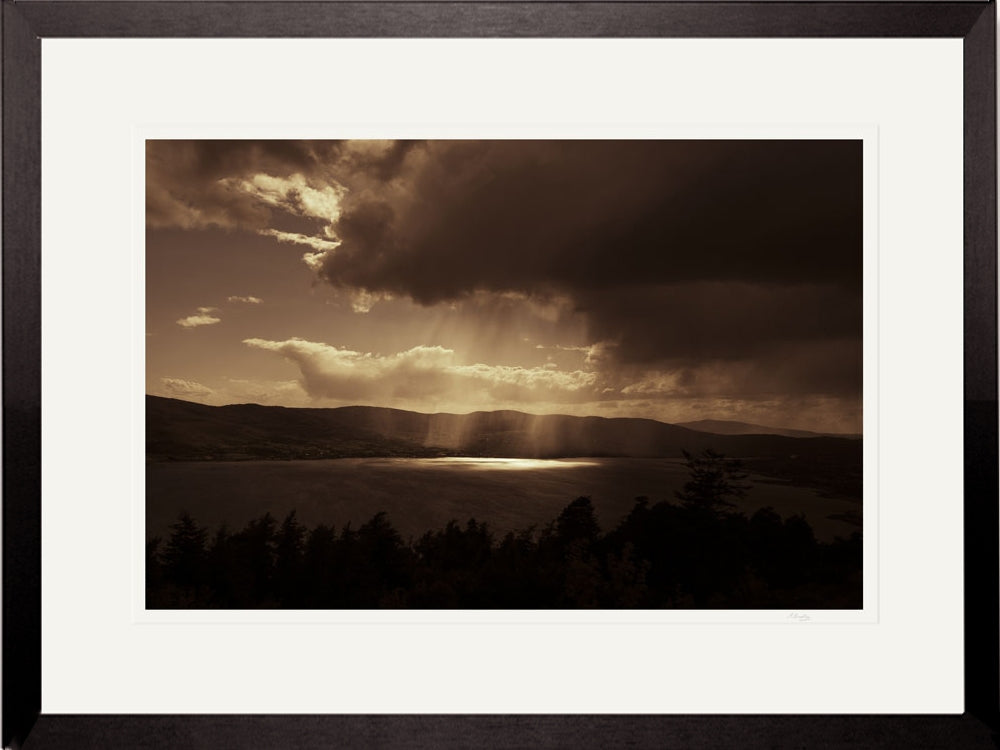Rain Curtain, Carlingford Lough Framed
