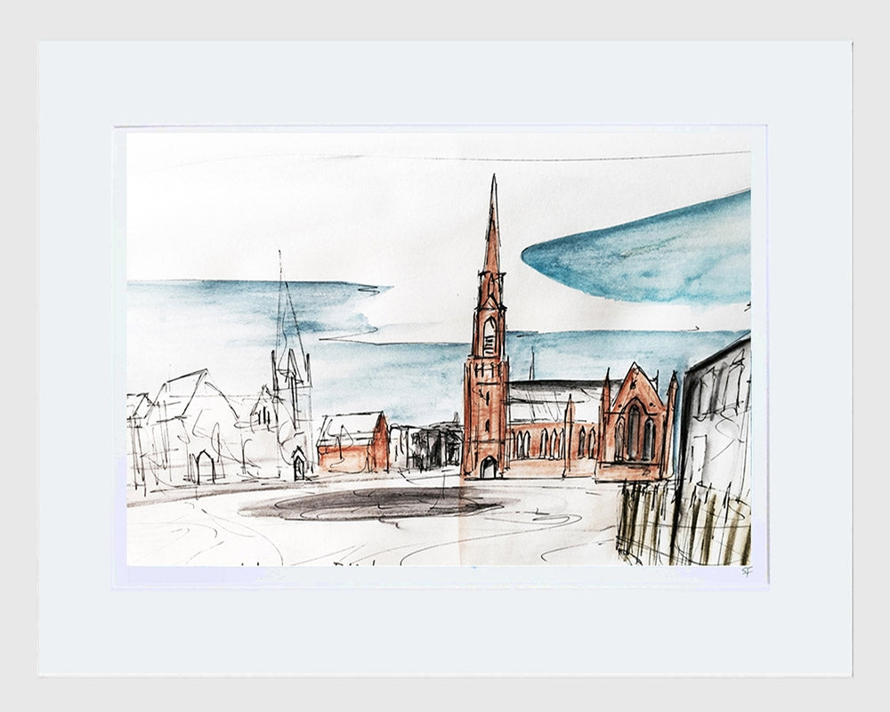 Sketchbook on Paper - Carlisle Circus White Frame