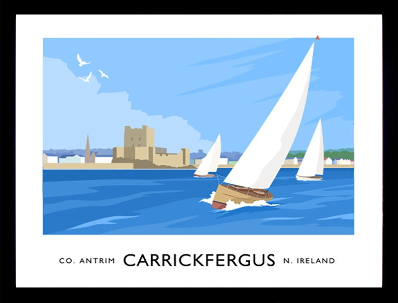 Co Antrim - Carrickfergus Yachts Frame Black 40x30 nomount
