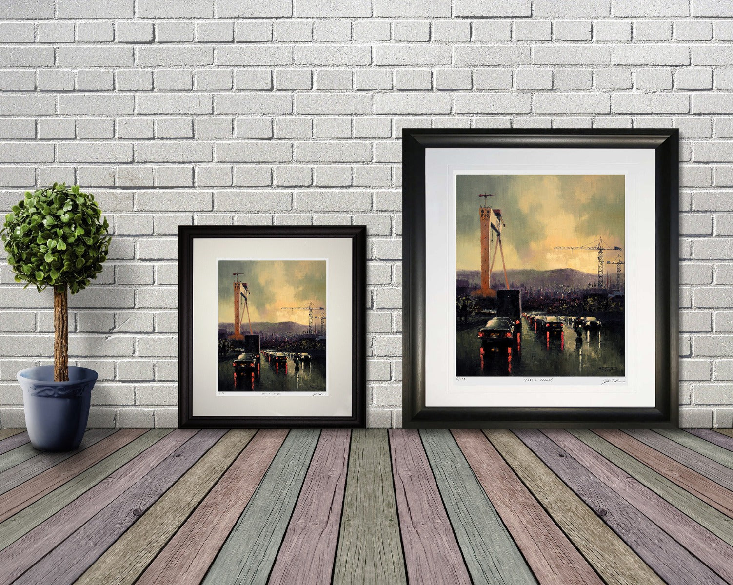 Print - Cars And Cranes