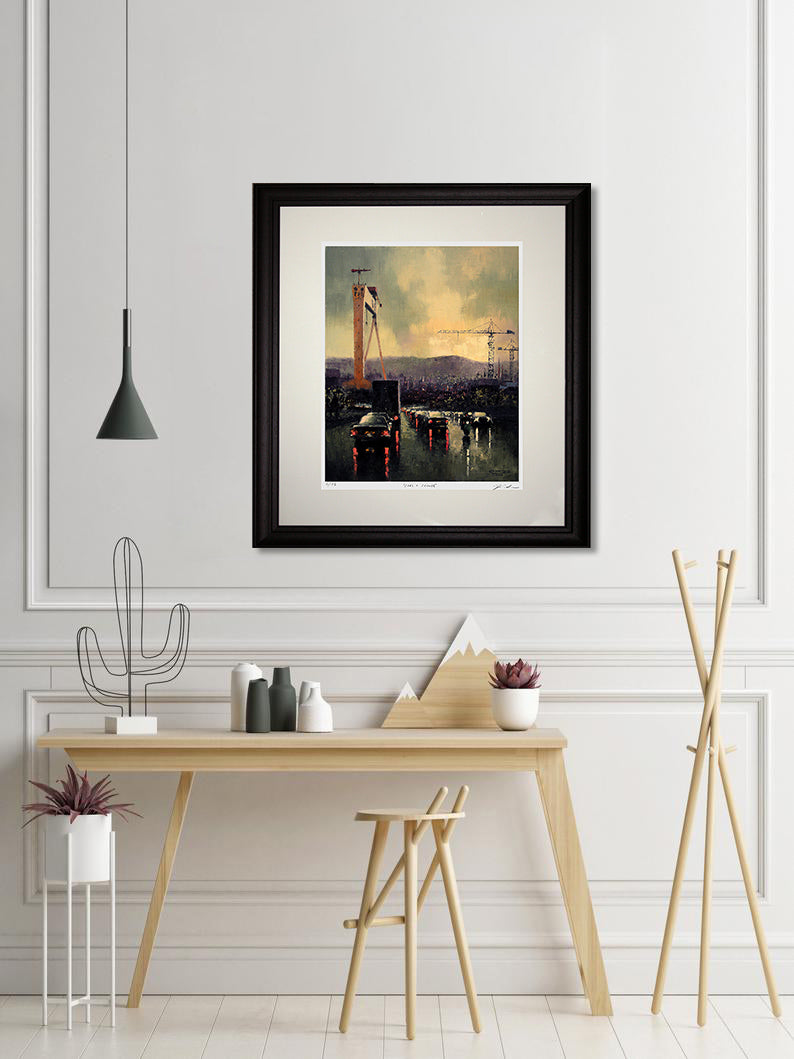 Print - Cars And Cranes