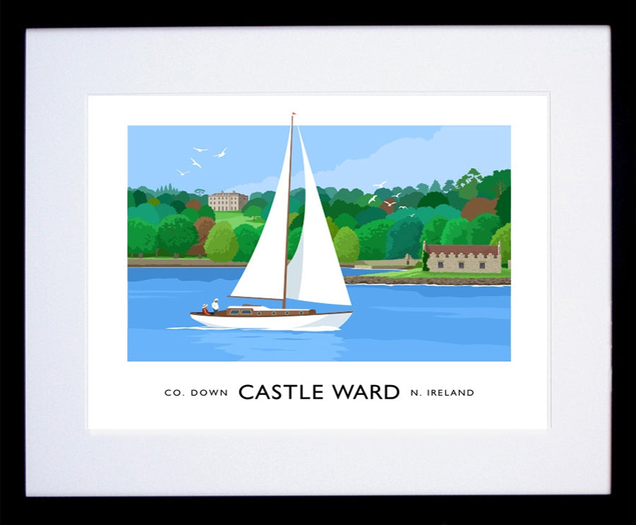 Co Down - Castleward Frame Black 40x30 With Mount