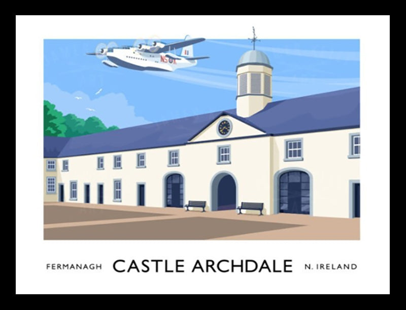 Co Fermanagh - Castle Archdale-40 x 30-Black Frame (No Mount)