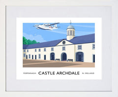 Co Fermanagh - Castle Archdale-40 x 30-White Frame (With Mount)