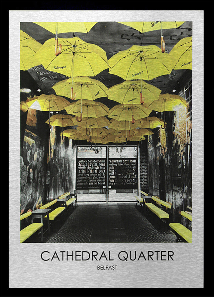 Belfast - Cathedral Quarter-50 x 70-Black Box Frame