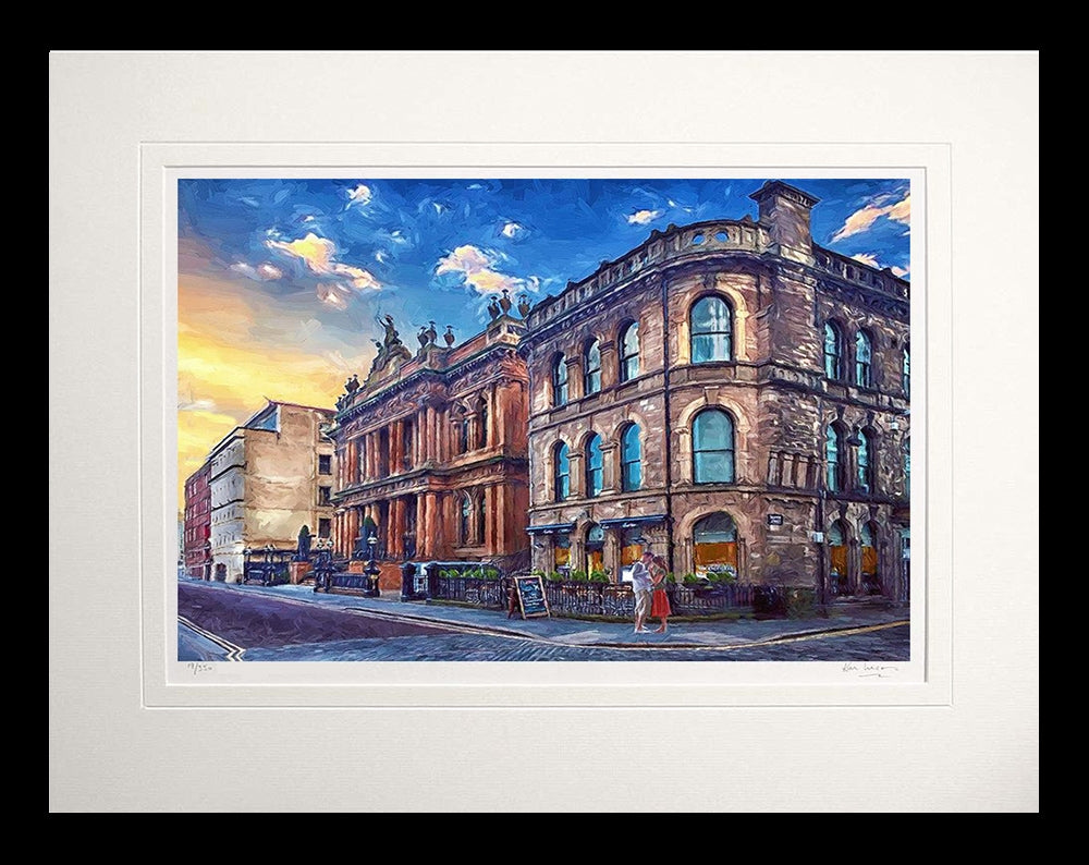 Belfast - Cathedral Quarter-60 x 47.5-Flat Black Frame