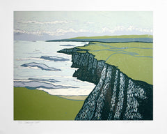 Linocut Print - Co Antrim Causeway Coast 2017 Unframed