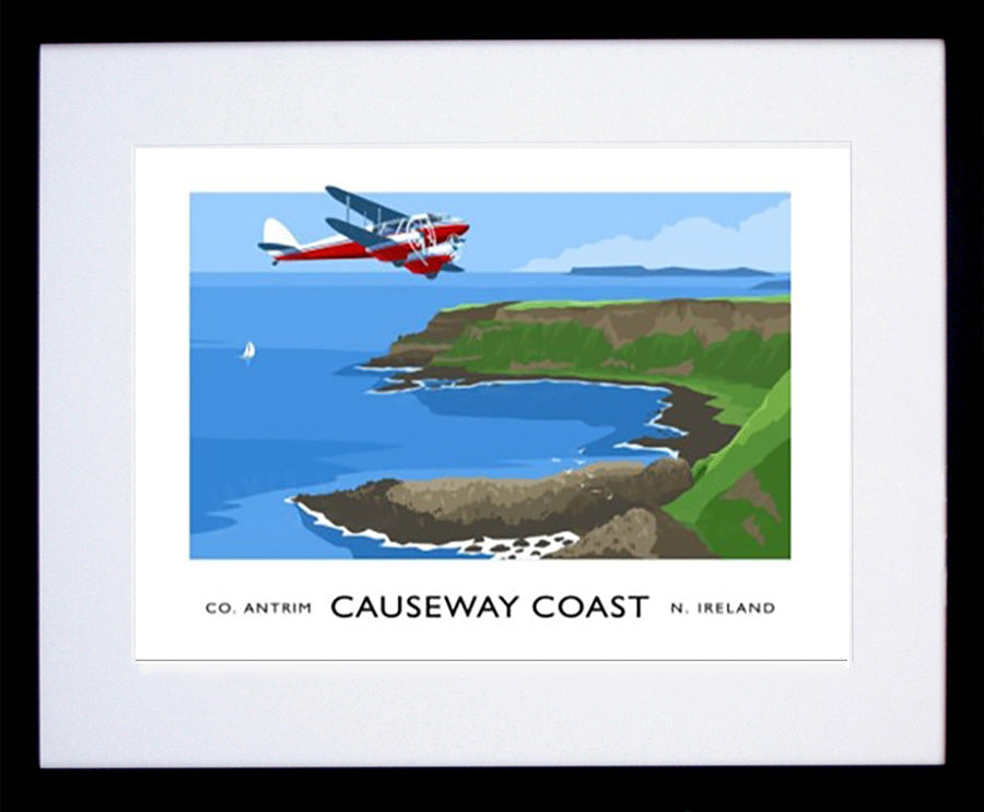 Co Antrim - Causeway Coast-40 x 30-Black Box Frame (With Mount)