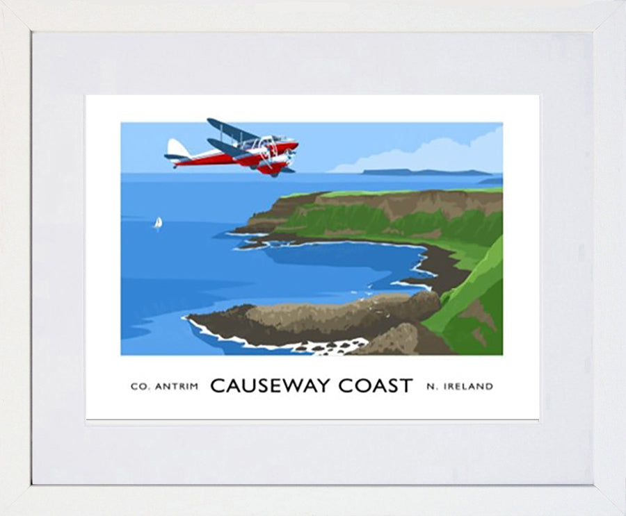 Co Antrim - Causeway Coast-40 x 30-White Box Frame (With Mount)