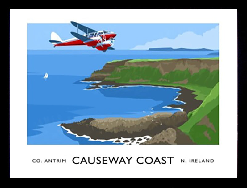 Co Antrim - Causeway Coast-40 x 30-Black Box Frame (No Mount)
