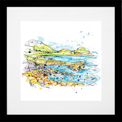 Print Open Edition Landscape - Causeway Rocks-30 x 30-Black Box Frame (With Mount)