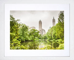 Central Park New York Frame White