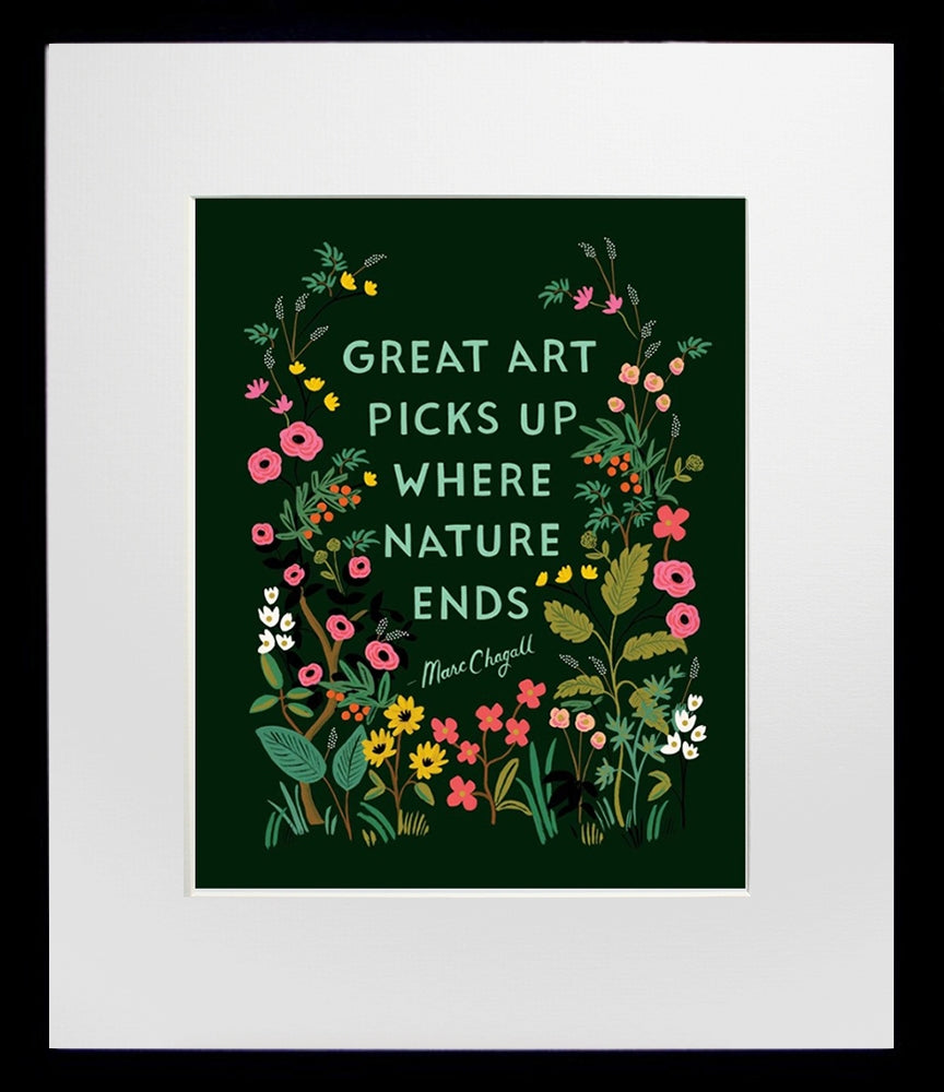 Chagall Quote Black Frame