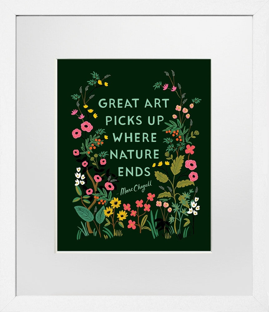 Chagall Quote White Frame