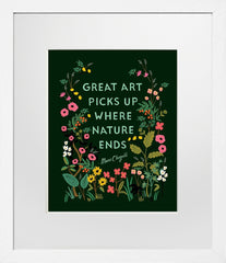 Chagall Quote White Frame